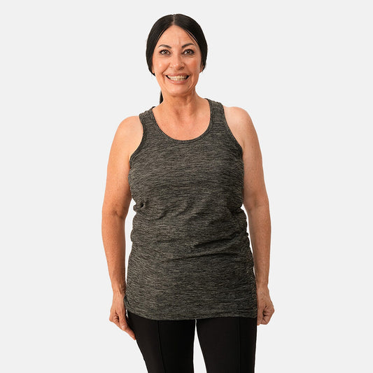 Closeout Nine West Grey & Black Fitted Tank - L