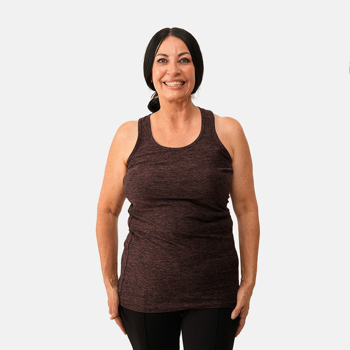 Closeout Nine West Grey & Black Fitted Tank - L