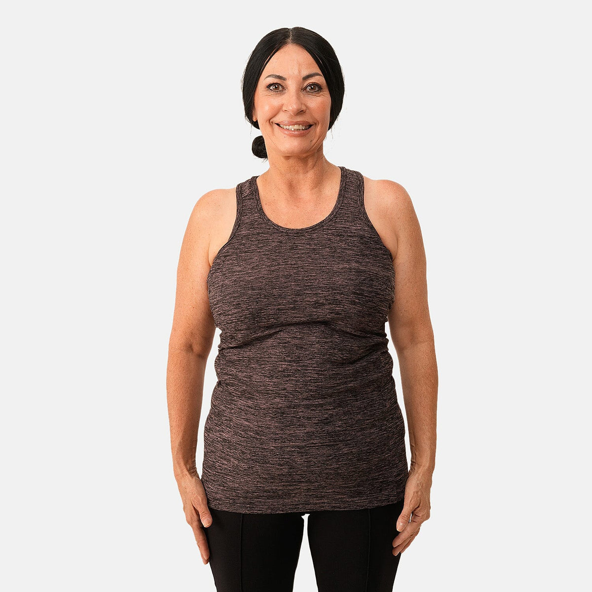 Closeout Nine West Grey & Black Fitted Tank - L
