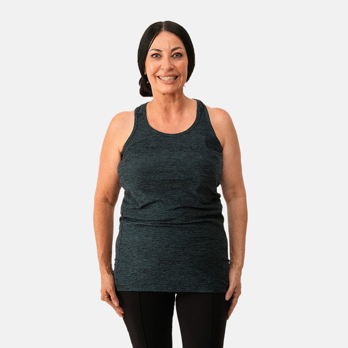 Closeout Nine West Grey & Black Fitted Tank - L