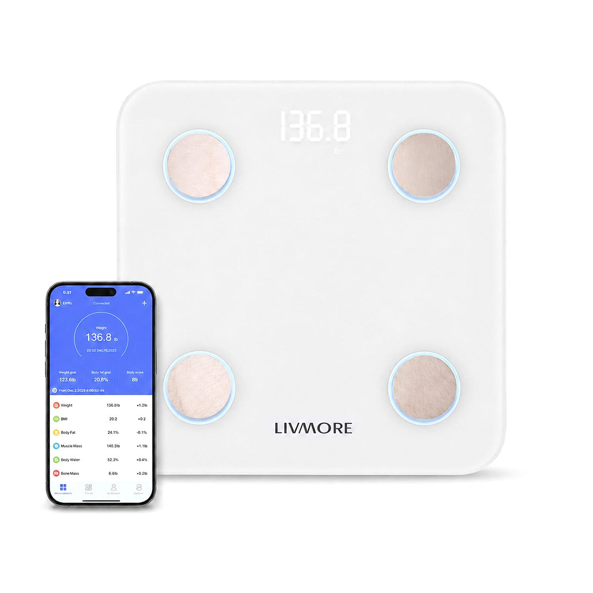 Livmore White Scale with 7 Color Lights