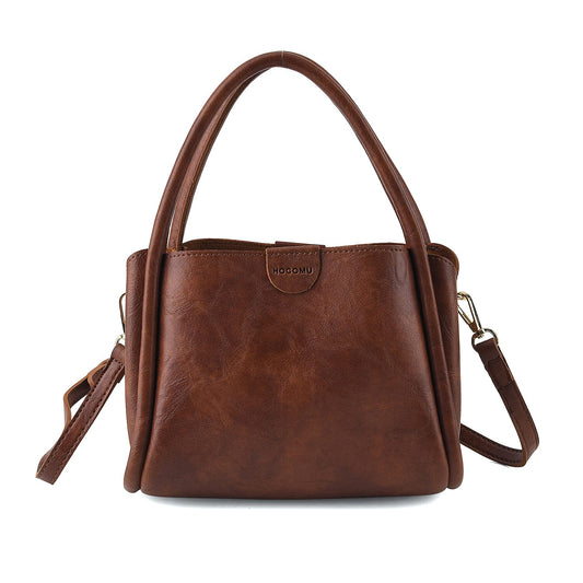 Brown Genuine Leather Phone Bag (8.66"x4.33"x6.30")