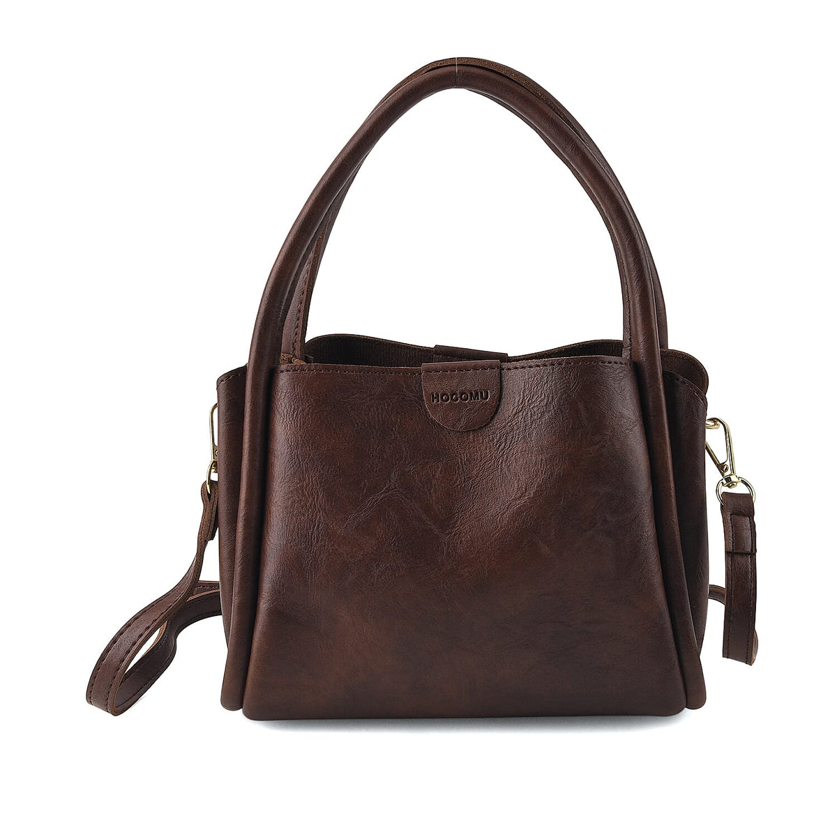 Brown Genuine Leather Phone Bag (8.66"x4.33"x6.30")