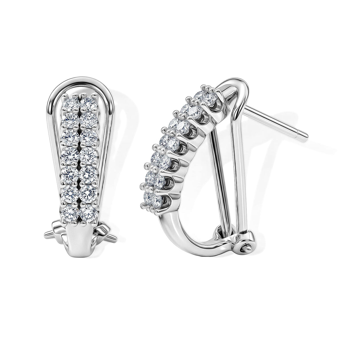 Luxuriant Lab Grown Diamond (G-H, SI) Hoop Earrings in 18K Vermeil Yellow Gold Over Sterling Silver 1.00 ctw
