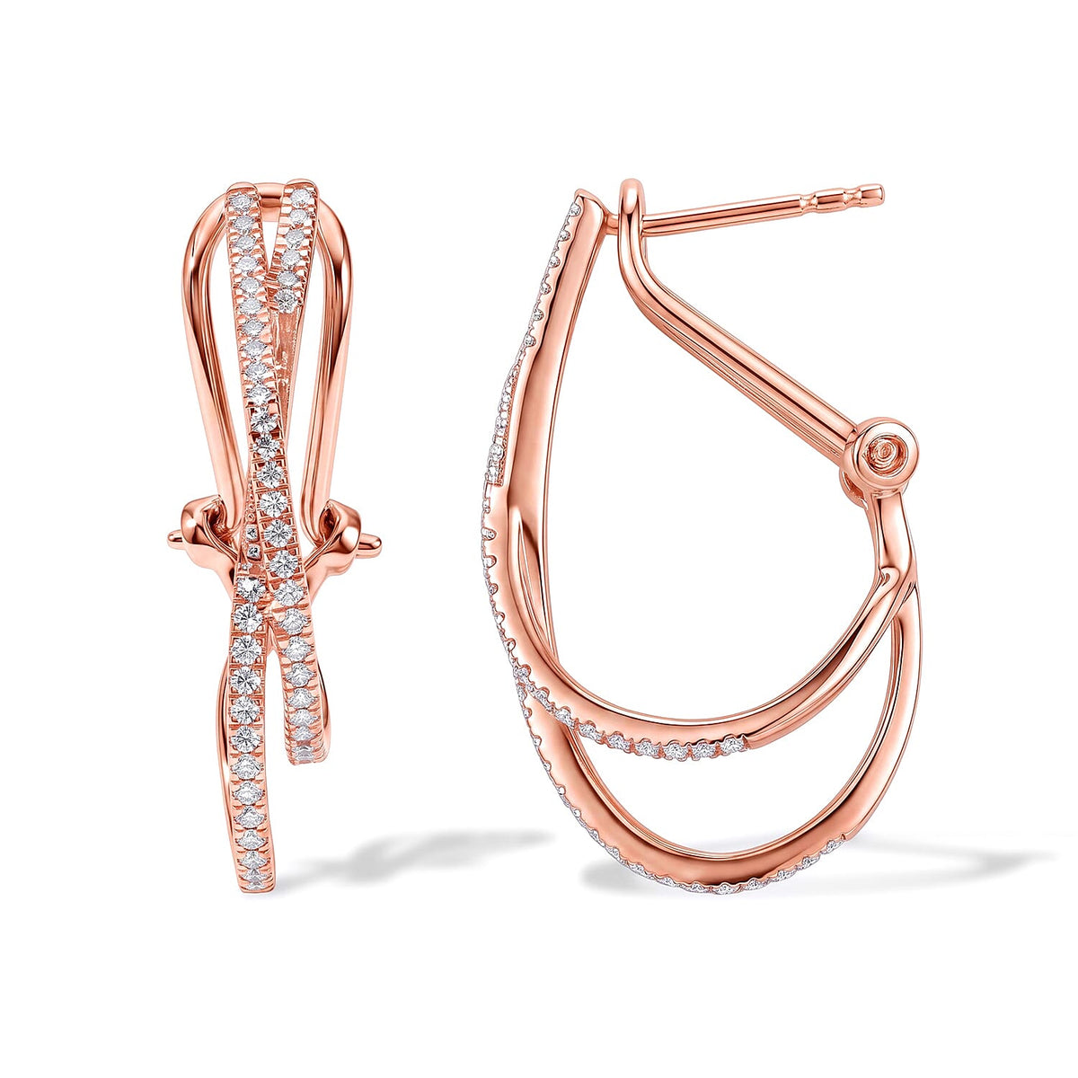 Luxuriant Lab Grown Diamond (G-H, SI) Earrings in Rhodium Over Sterling Silver 0.50 ctw