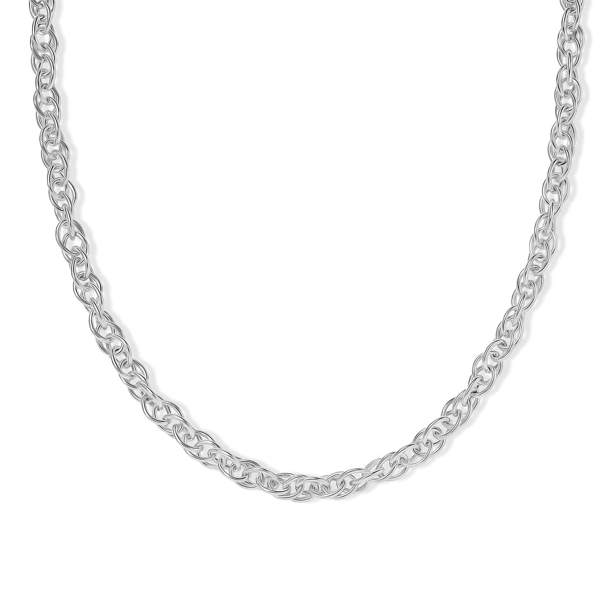 D''Joy Link Chain Necklace in Sterling Silver (20 Inches) 13.85 Grams