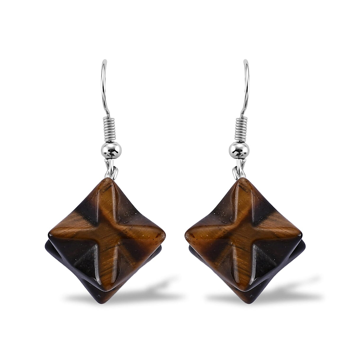 Green Aventurine Earrings in Silvertone 35.00 ctw