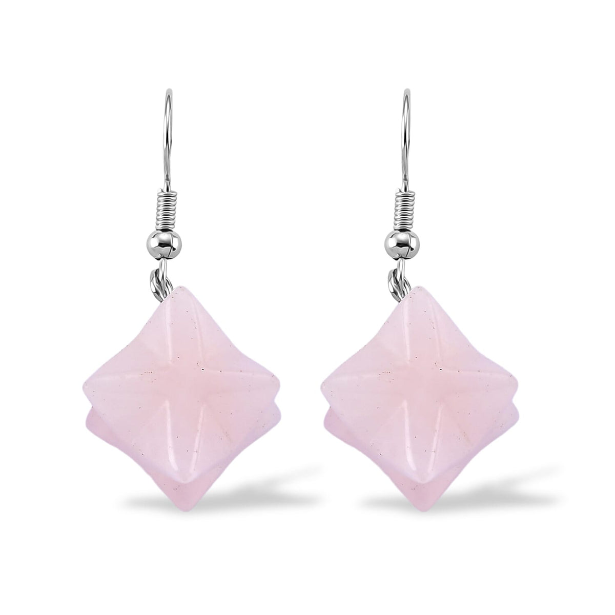 Green Aventurine Earrings in Silvertone 35.00 ctw