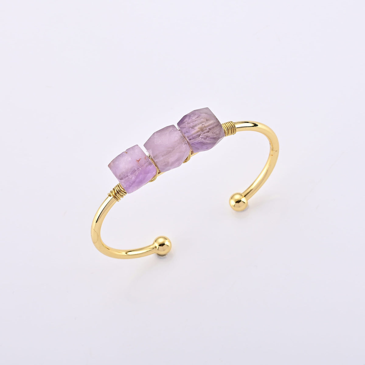 White Crystal Quartz Bangle Bracelet in Goldtone (6.00-6.50 In) 35.00 ctw