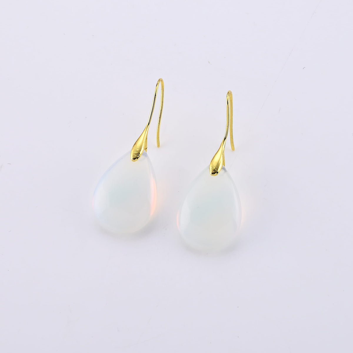 Opalite Earrings in Goldtone 40.00 ctw