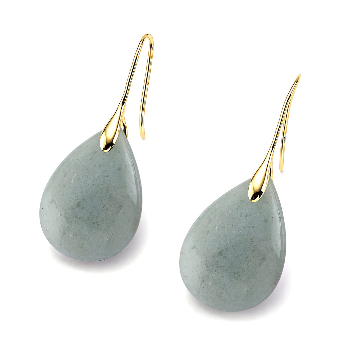 Opalite Earrings in Goldtone 40.00 ctw