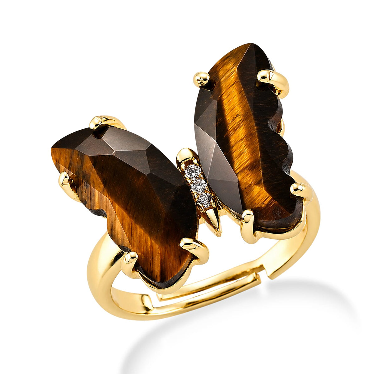 Gold Sandstone Ring in Goldtone (Adjustable) 7.00 ctw