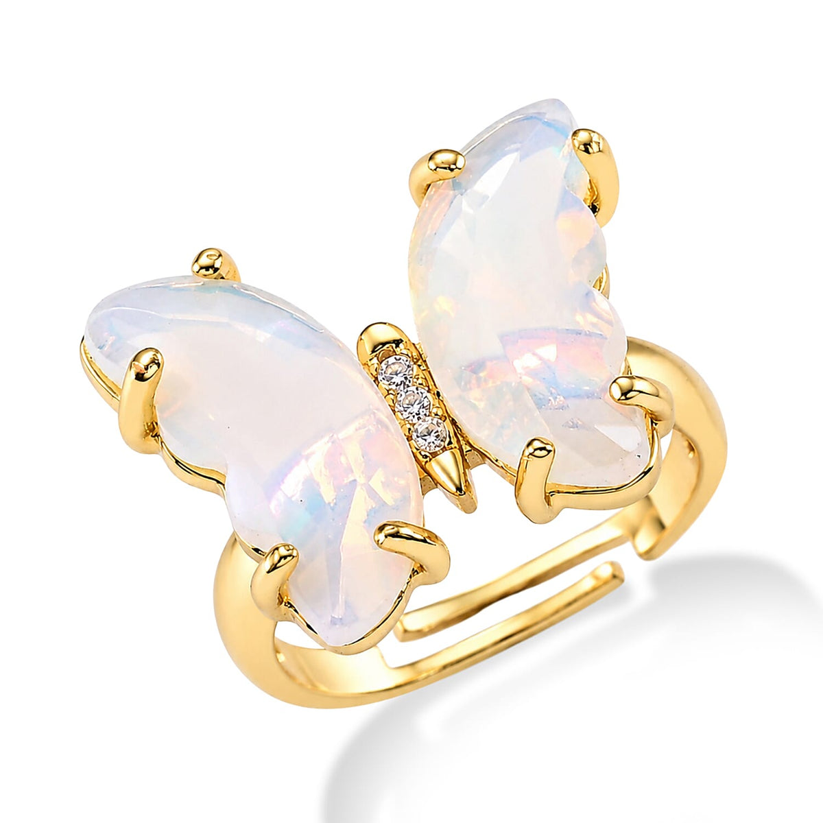 Gold Sandstone Ring in Goldtone (Adjustable) 7.00 ctw