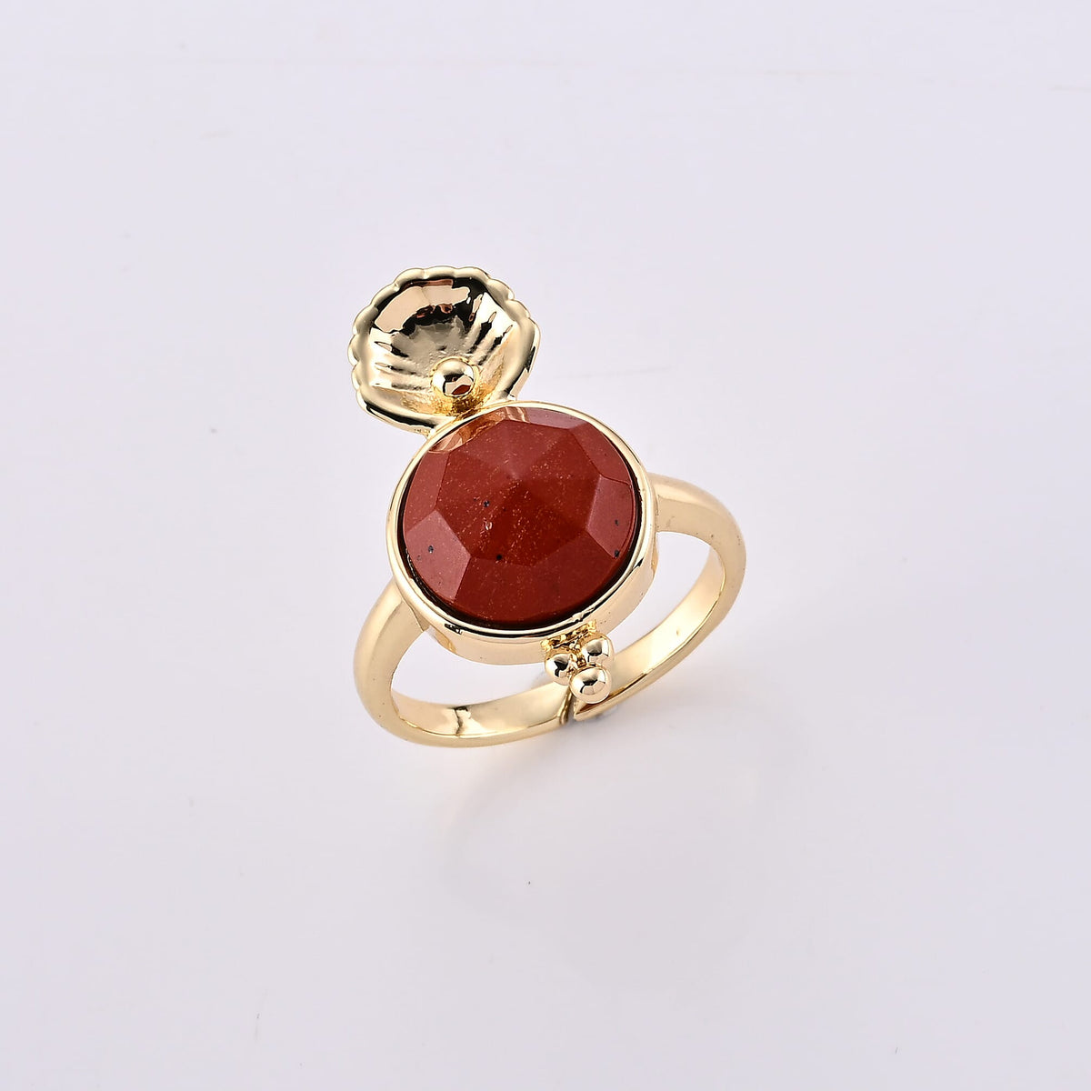 Yellow Tigers Eye Ring in Goldtone (Adjustable) 5.00 ctw