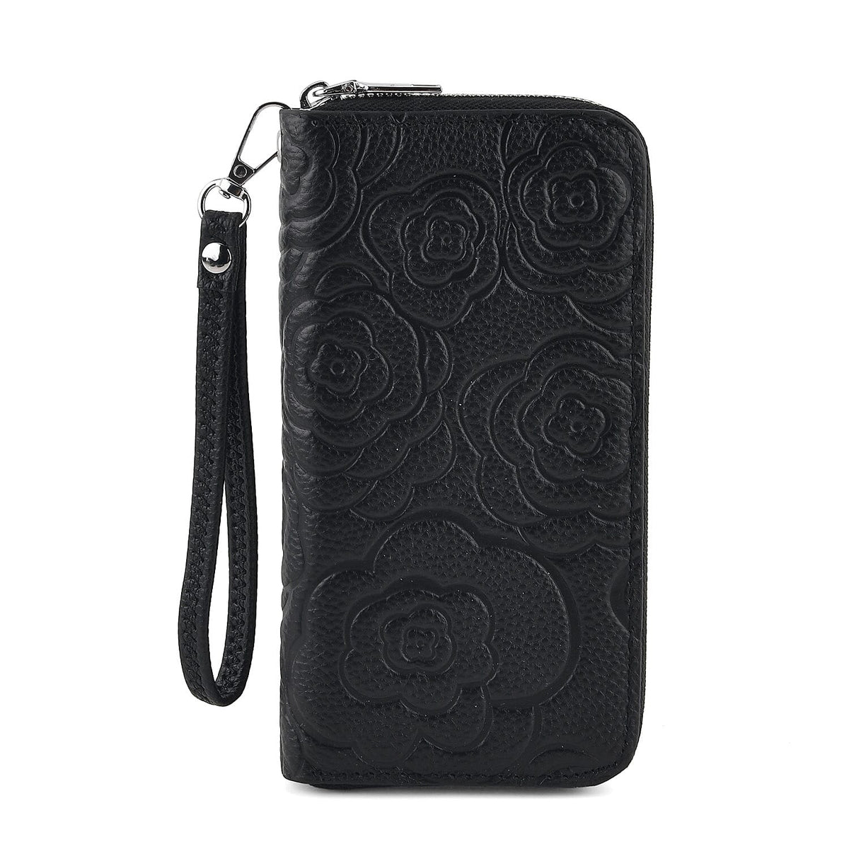 La Marey Black Genuine Leather RFID Protected Women''s Wallet