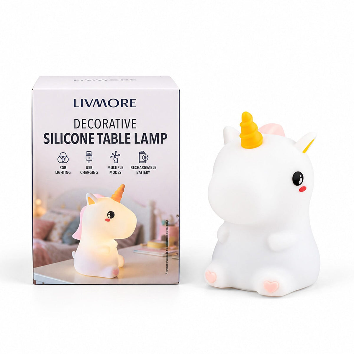 Livmore White Unicorn RGB LED Decorative Light