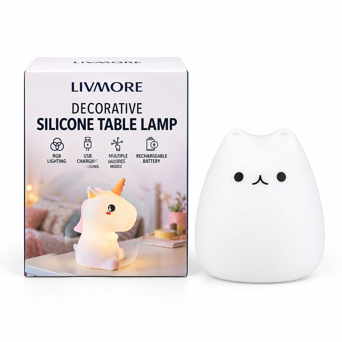 Livmore White Unicorn RGB LED Decorative Light