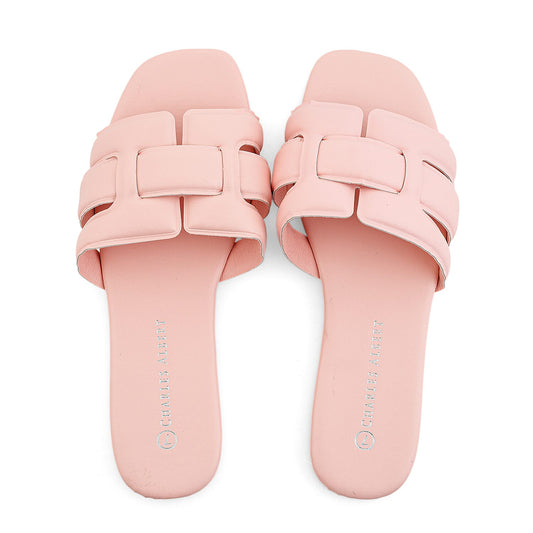 Lani Pink One Band Puff Slide -7