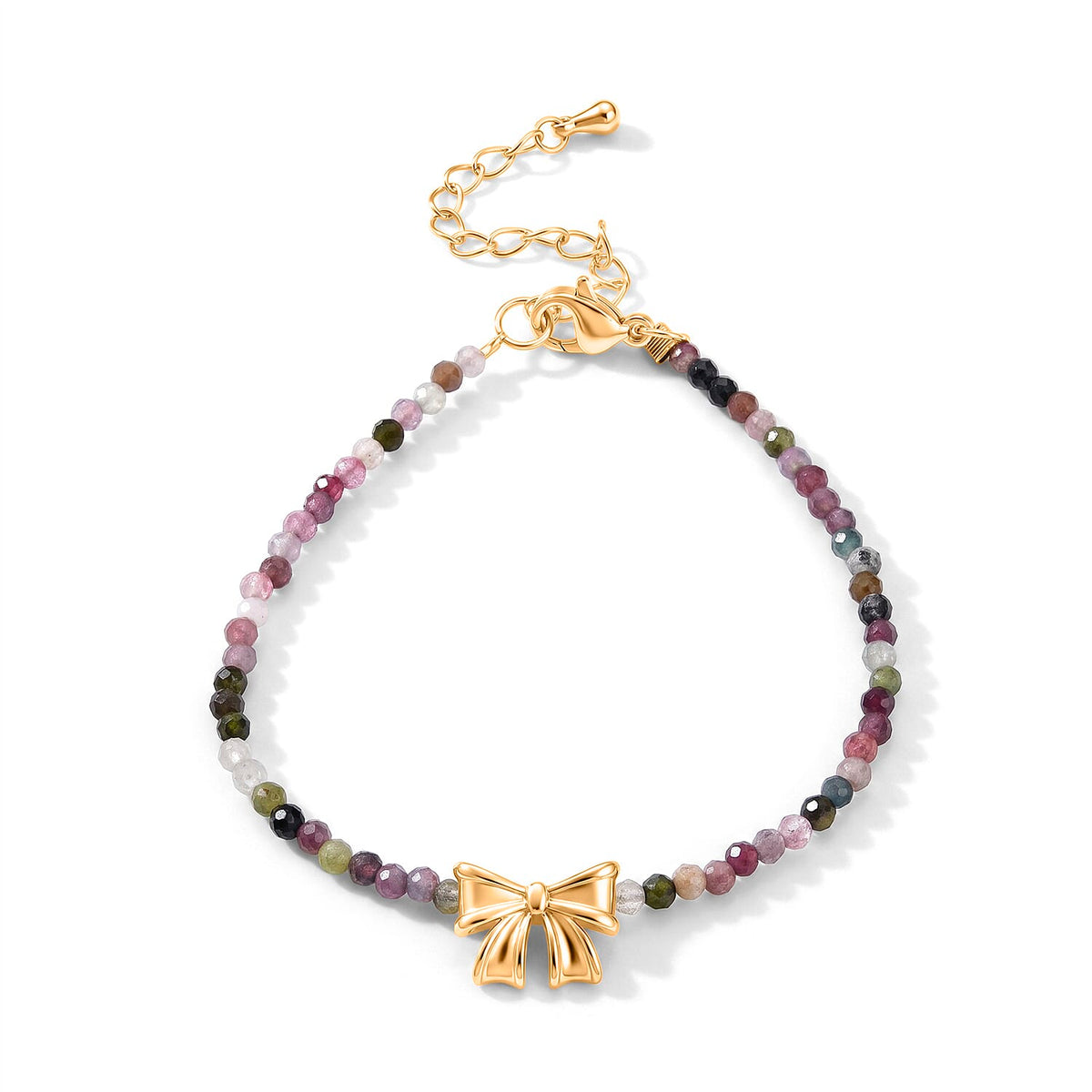 Multi-Tourmaline Bracelet in Silvertone (6.75-8.75In) 5.00 ctw