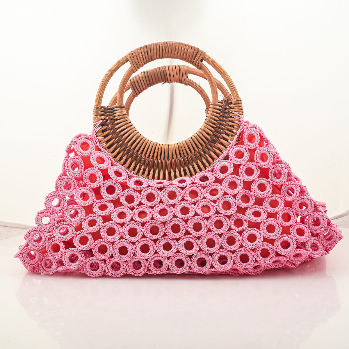 La Marey Pink Crochet Bag