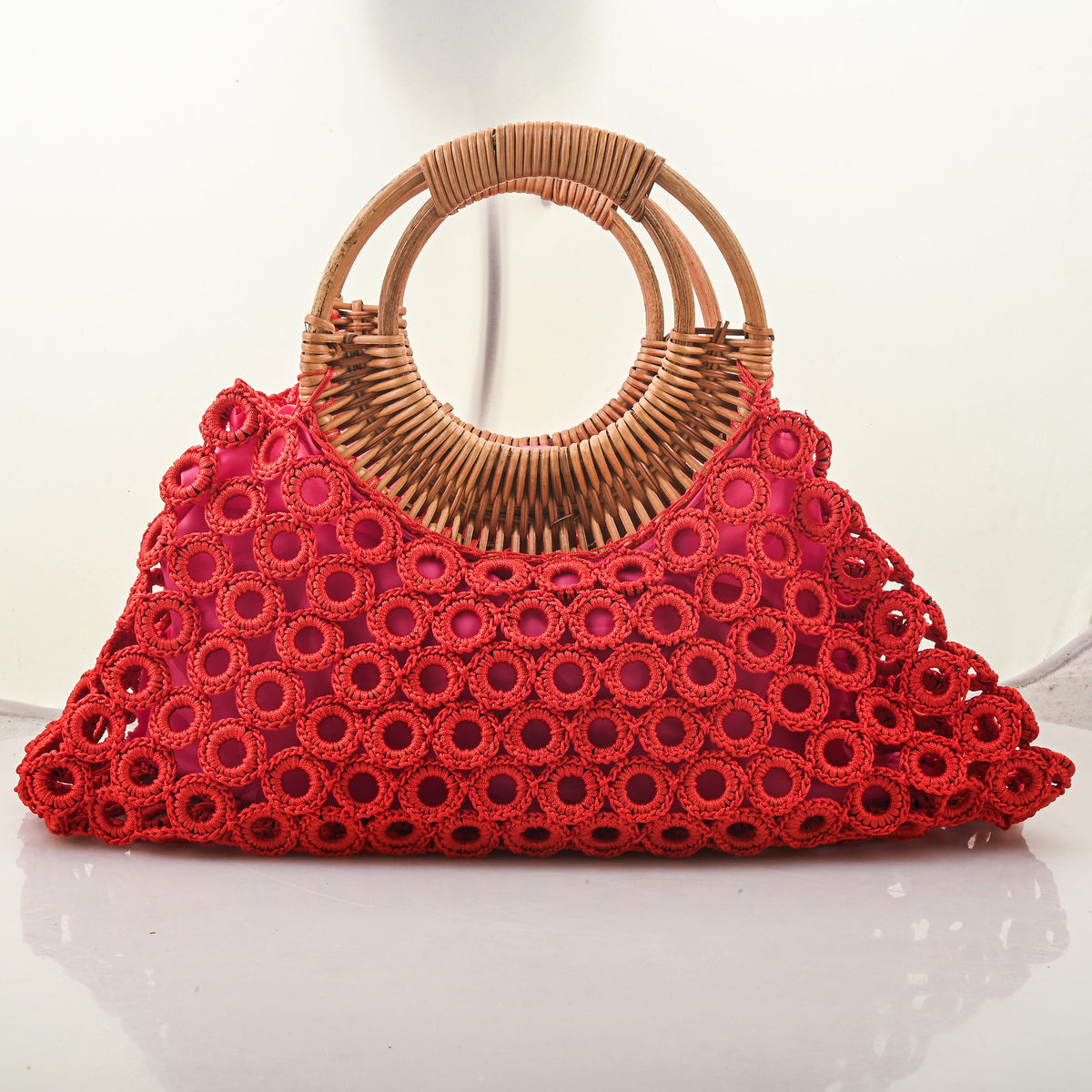 La Marey Pink Crochet Bag