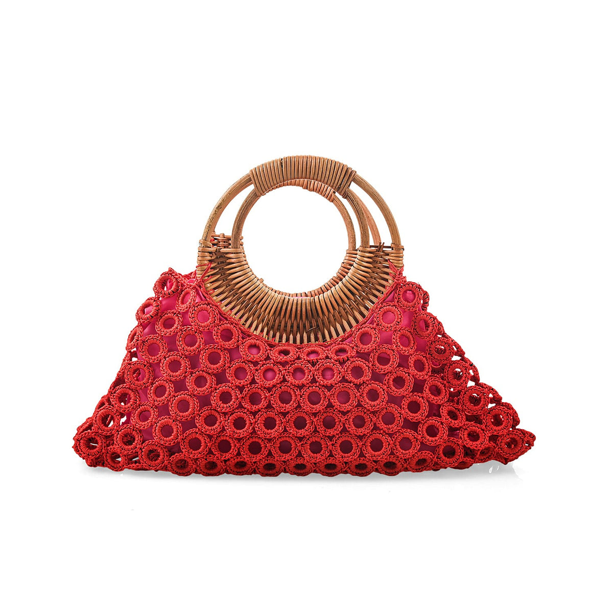 La Marey Pink Crochet Bag