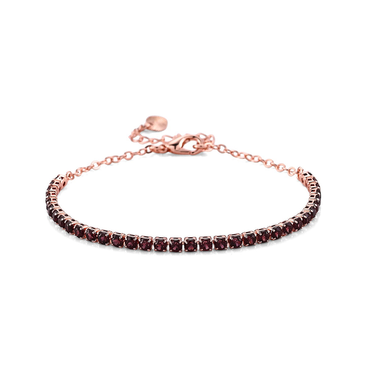 Orissa Rhodolite Garnet Beaded Bracelet in Silvertone (6.25-7.25In) 5.00 ctw