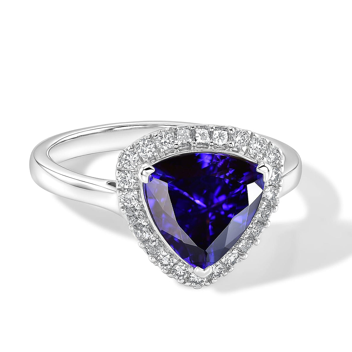 Certified & Appraised Rhapsody 950 Platinum AAAA Tanzanite, Diamond (E-F, VS) Ring (Size 10.0) 4.00 ctw