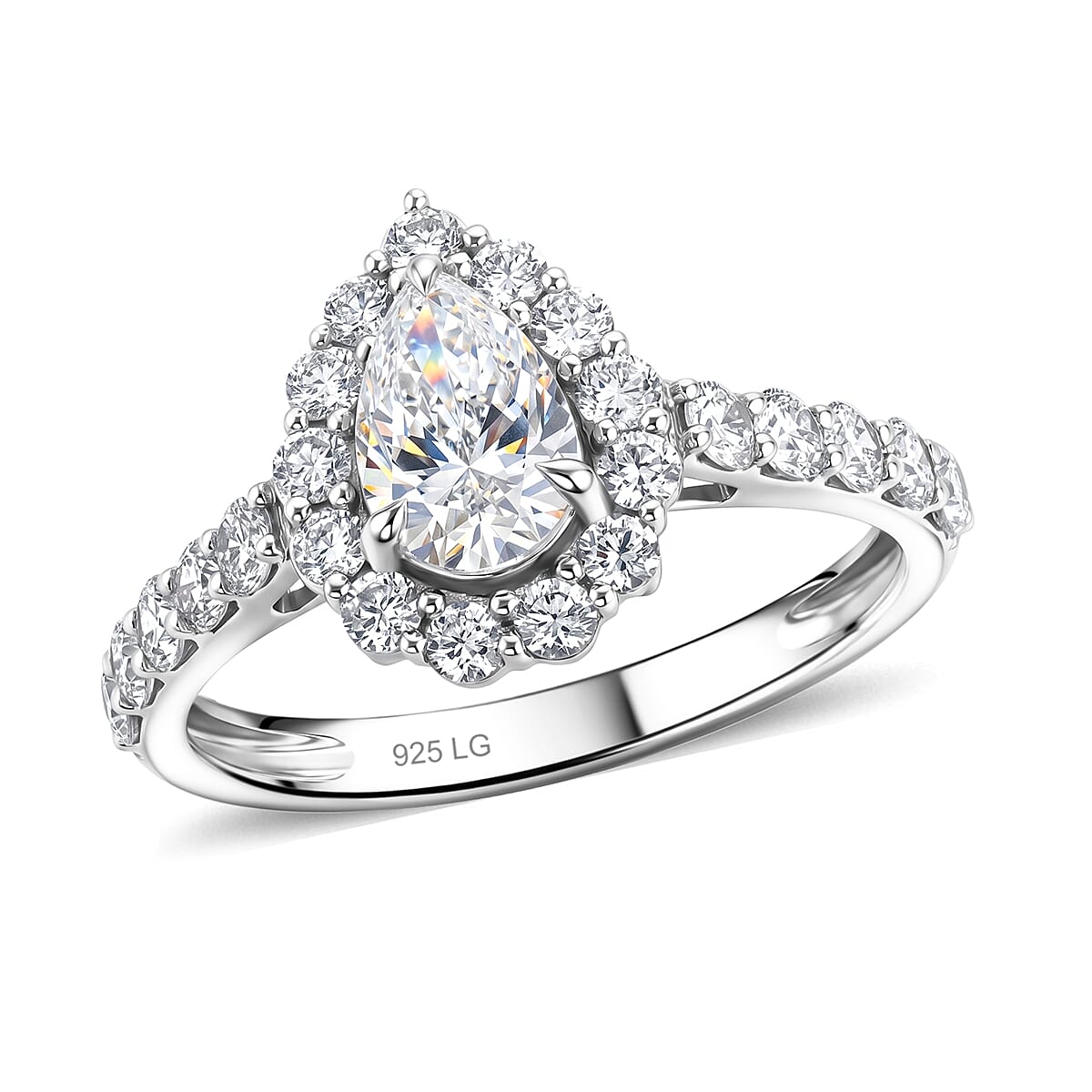 Lab Grown Diamond SI1 1.90 ctw Ring in Sterling Silver (Size 6.0)