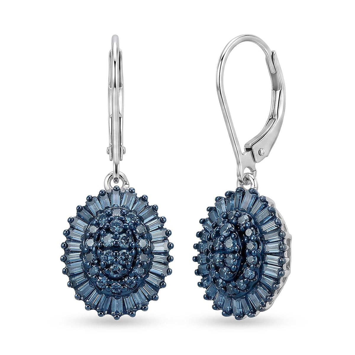 D'Joy Diamond Earrings in Rhodium Over Sterling Silver 0.50 ctw