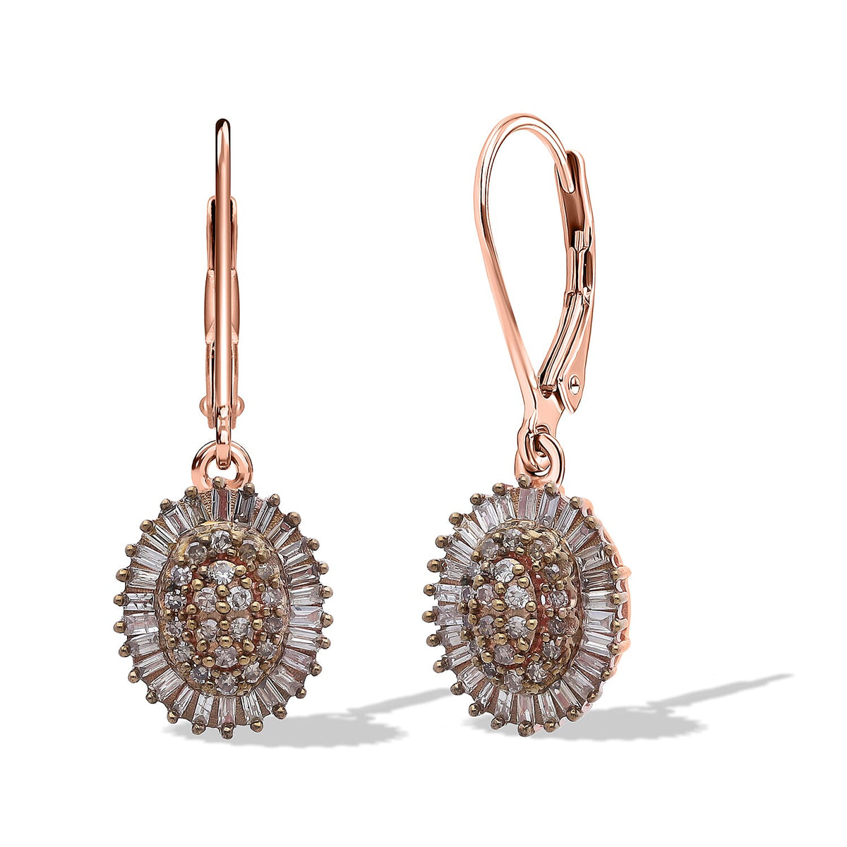 D'Joy Diamond Earrings in Rhodium Over Sterling Silver 0.50 ctw