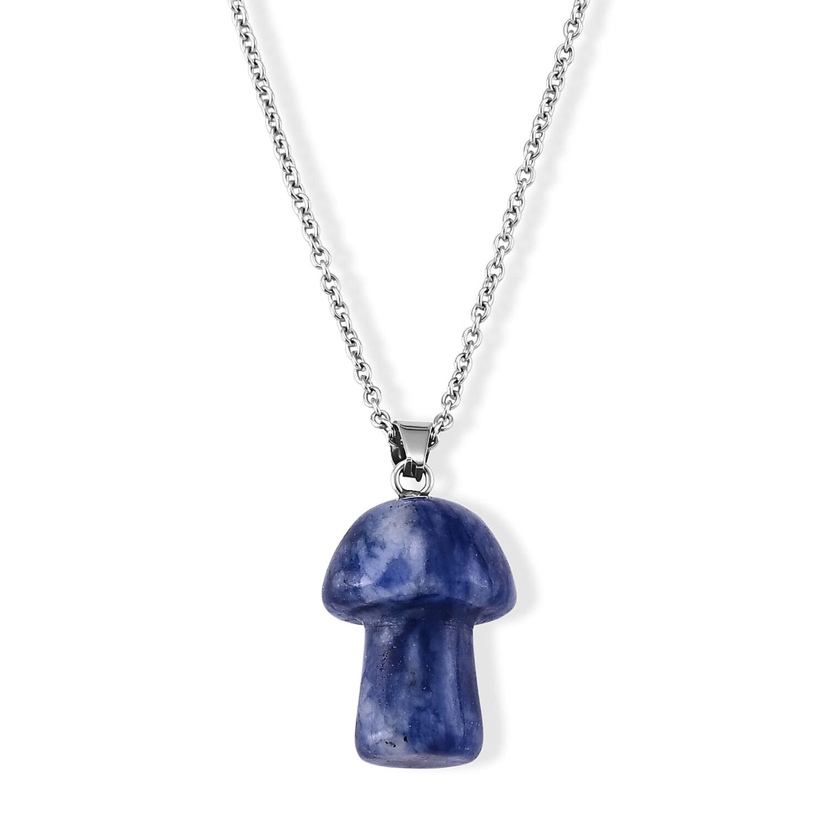 Sodalite 23.00 ctw Pendant in Platinum Bond with Stainless Steel Necklace 20 Inches