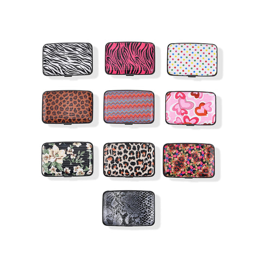 Livmore Multi Color Animal Print Set of 10pcs Card Holder Set (4.33"x2.95"x0.79")