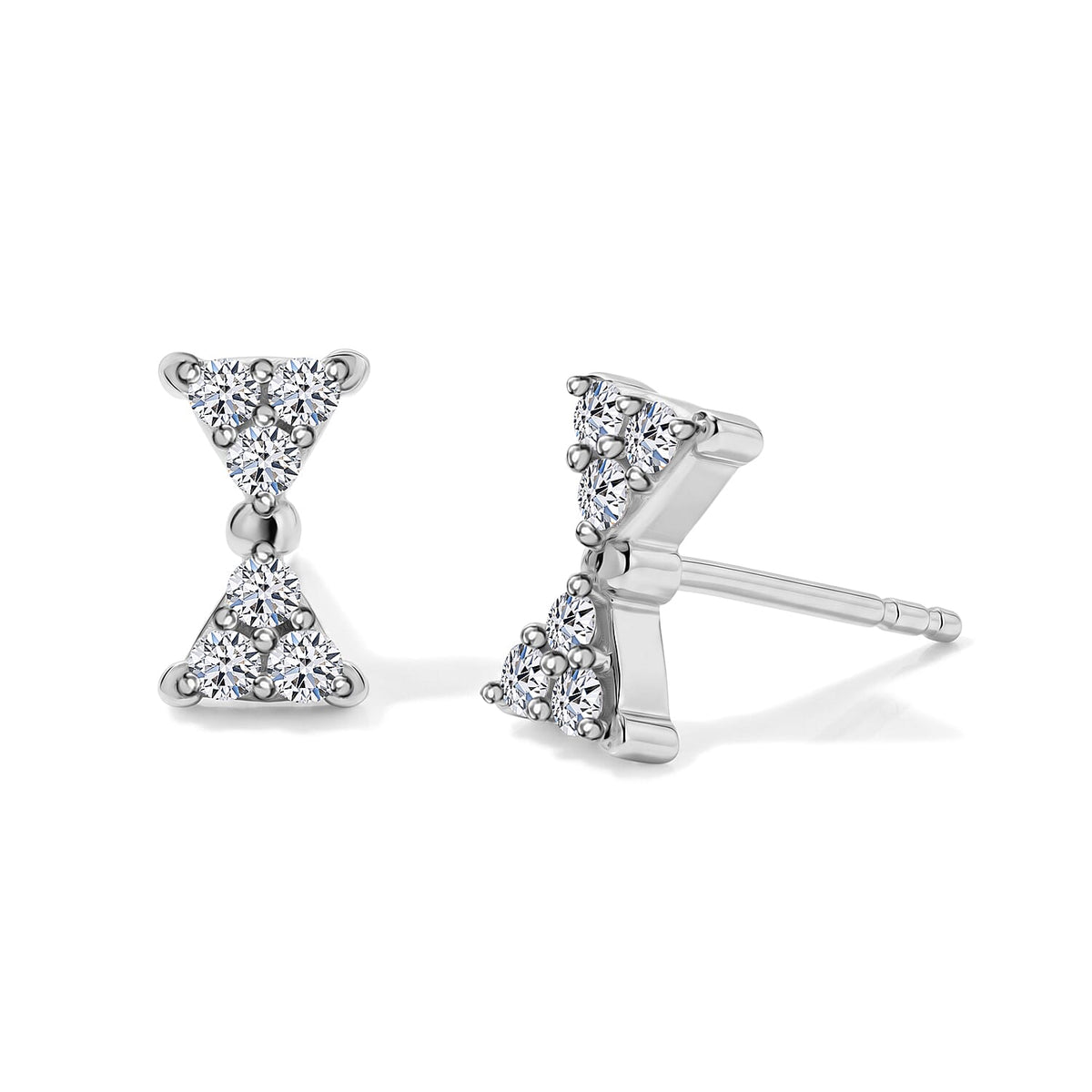 Luxuriant Lab Grown Diamond (G-H, SI) Earrings in 18K Vermeil RG Over Sterling Silver (7.25 In) 0.25 ctw