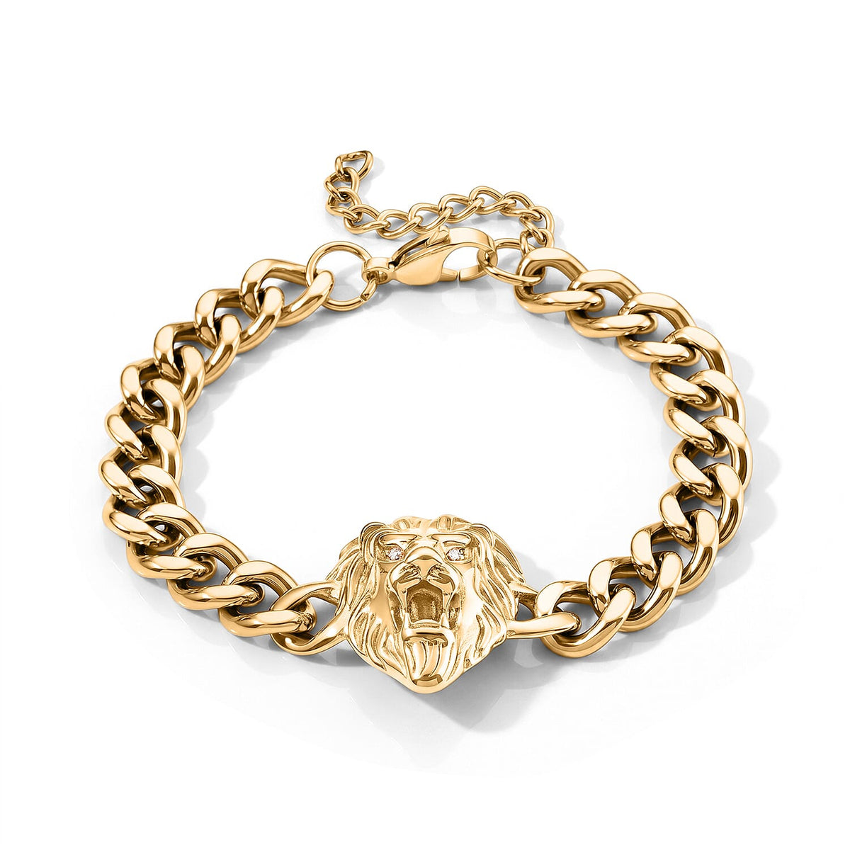 White Crystal Fancy Bracelet (Size - 9) Pure White Stainless Steel