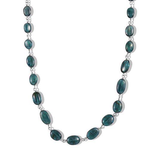Rhapsody 950 Platinum  AAAA  Indicolite  Necklace (Size - 18) ,  Platinum Wt. 4 g 35.00 ctw.
