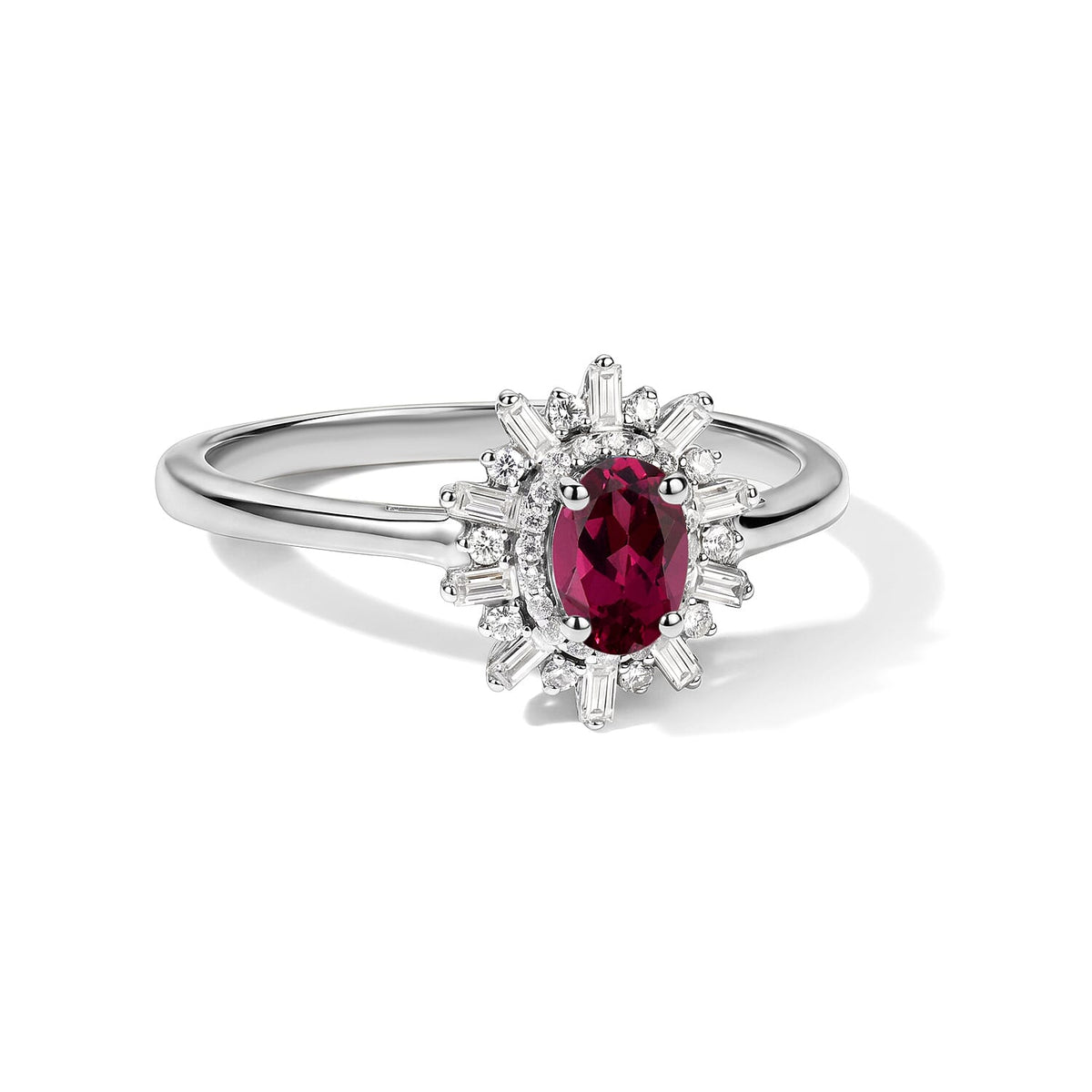 D'Joy Premium Pink Morganite and Moissanite Ring in 18K Vermeil Rose Gold Over Sterling Silver (Size 10) 1.15 ctw