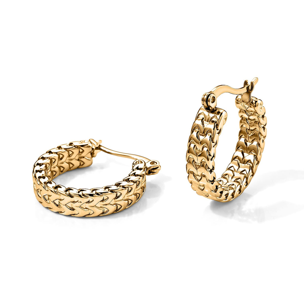 Byzantine Weave Earrings in Stainless Steel