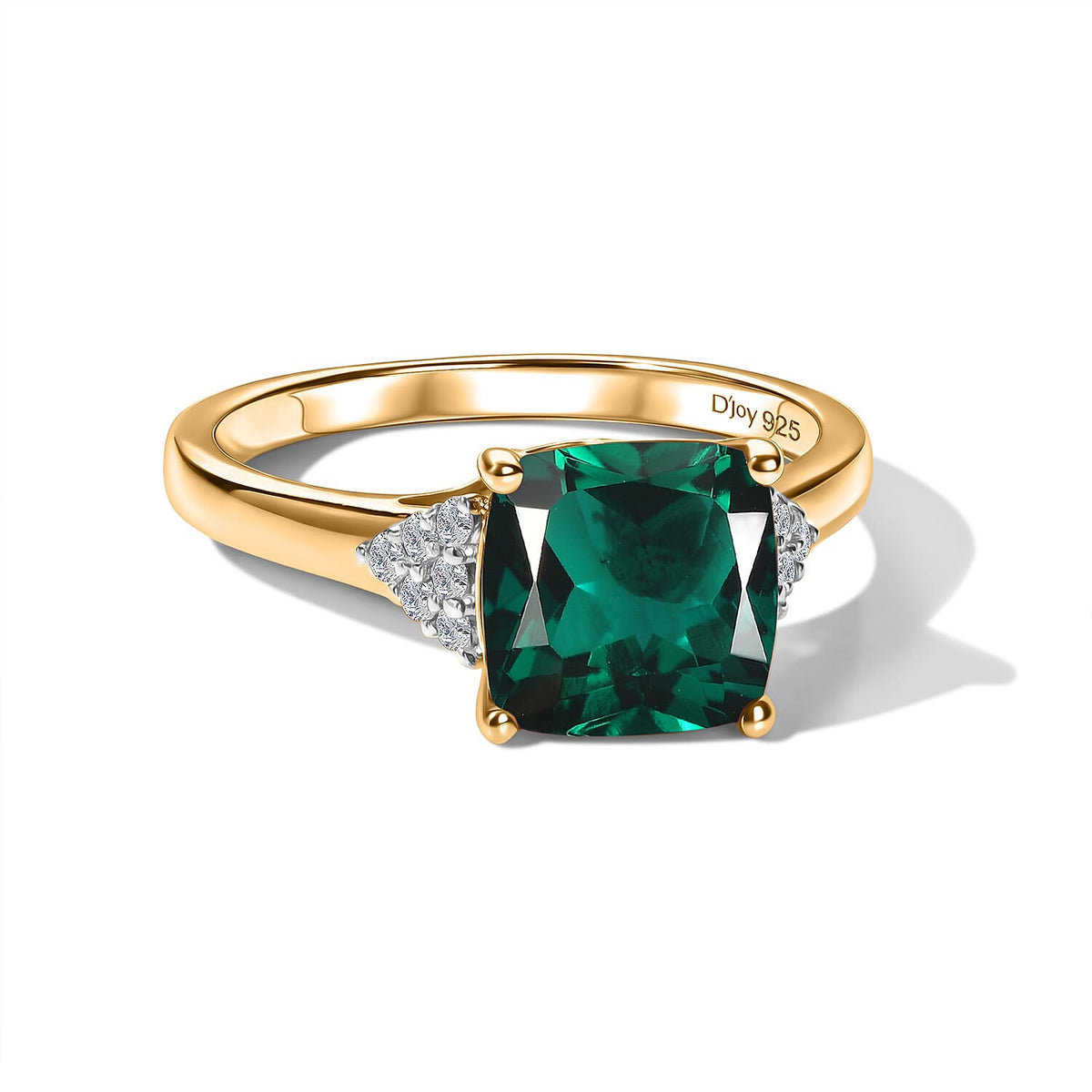 D'Joy Lab Grown Bixbite and Moissanite Ring in 18K Vermeil Rose Gold Over Sterling Silver (Size 10) 3.55 ctw