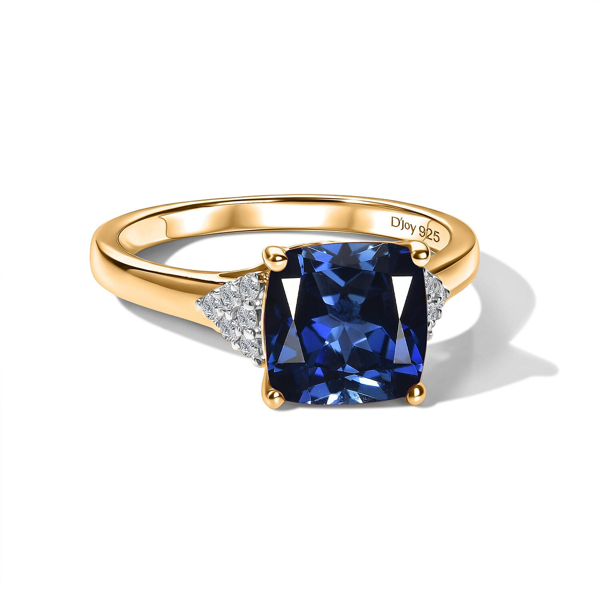 D'Joy Lab Grown Bixbite and Moissanite Ring in 18K Vermeil Rose Gold Over Sterling Silver (Size 10) 3.55 ctw