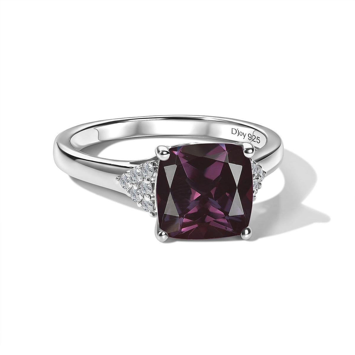 D'Joy Lab Grown Bixbite and Moissanite Ring in 18K Vermeil Rose Gold Over Sterling Silver (Size 10) 3.55 ctw