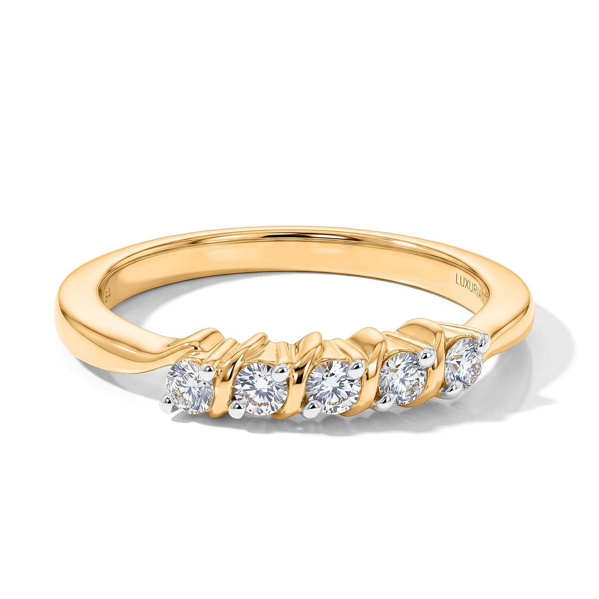 Luxuriant Lab Grown Diamond G-H-SI Ring in 18K Vermeil Rose Gold Plating Over Sterling Silver 0.25 ctw