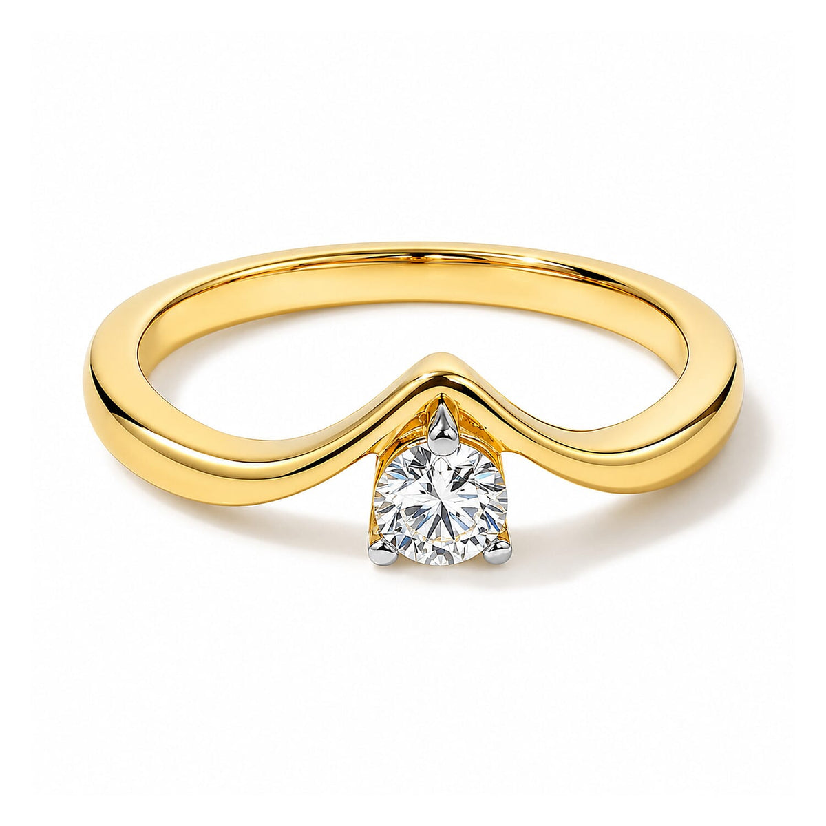 Luxuriant Lab Grown Diamond Ring (G-H, SI) in 18K Vermeil Rose Gold Over Sterling Silver (Size 10) 0.25 CTW