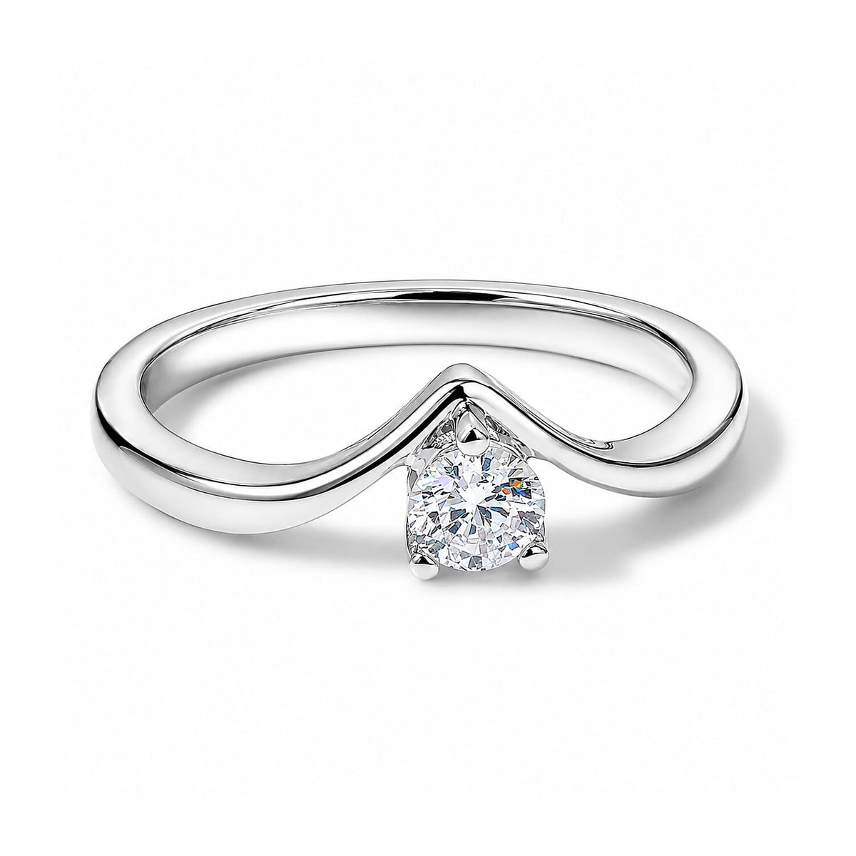 Luxuriant Lab Grown Diamond Ring (G-H, SI) in 18K Vermeil Rose Gold Over Sterling Silver (Size 10) 0.25 CTW