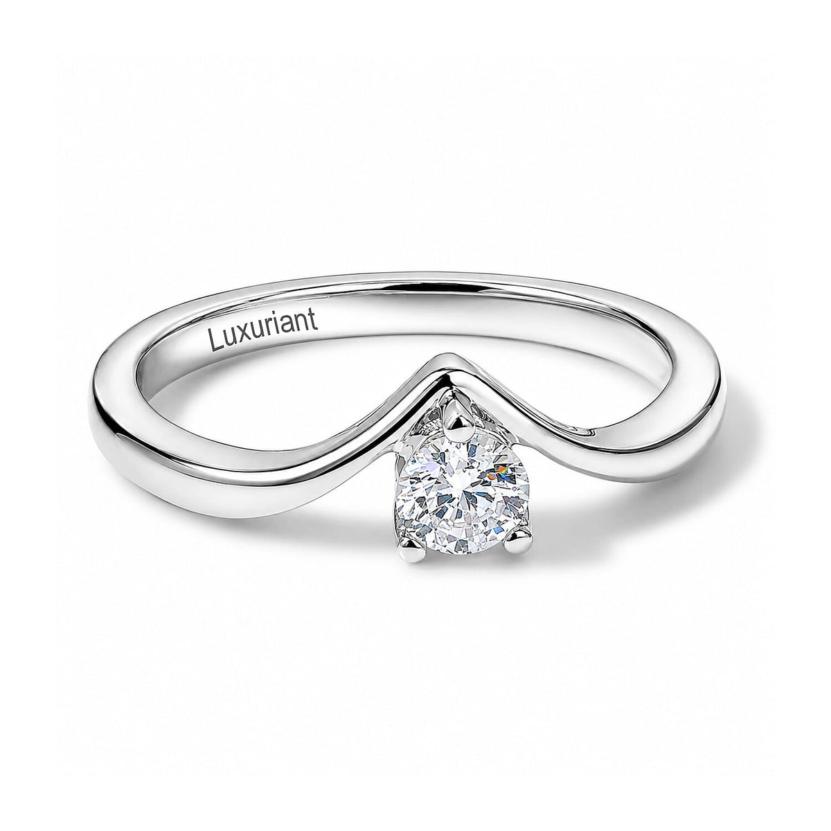 Luxuriant Lab Grown Diamond Ring (G-H, SI) in 18K Vermeil Rose Gold Over Sterling Silver (Size 10) 0.25 CTW