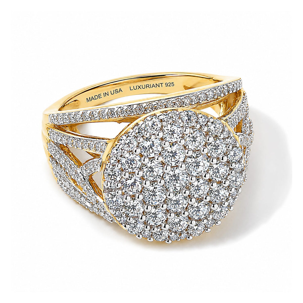 Luxuriant Lab Grown Diamond (G-H, SI) Ring in 18K Vermeil Yellow Gold Over Sterling Silver (Size 10.0) 2.00 ctw