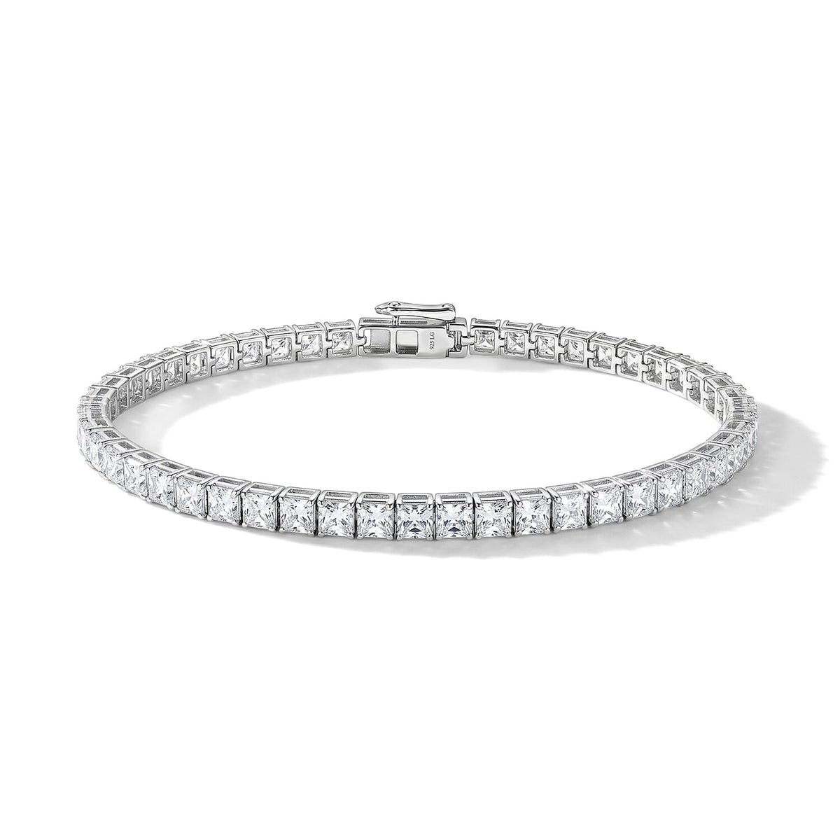 Ankur Treasure Chest Luxuriant Lab Grown Diamond (SI) Pear Bracelet in Sterling Silver (6.50 In) 3.15 ctw