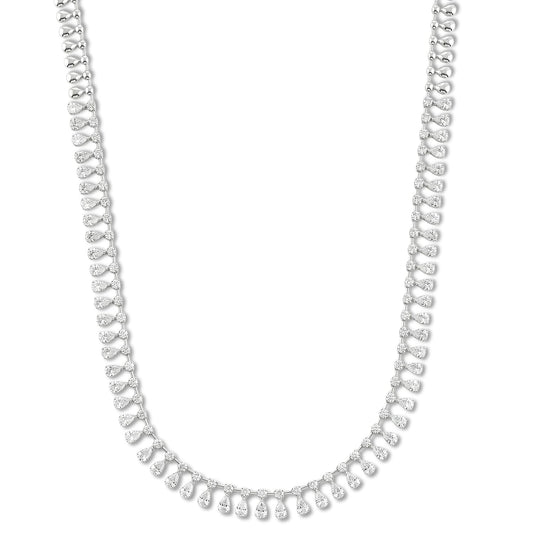 Ankur Treasure Chest Luxuriant Lab Grown Diamond (SI) Necklace (18 Inches) in Sterling Silver 7.90 ctw
