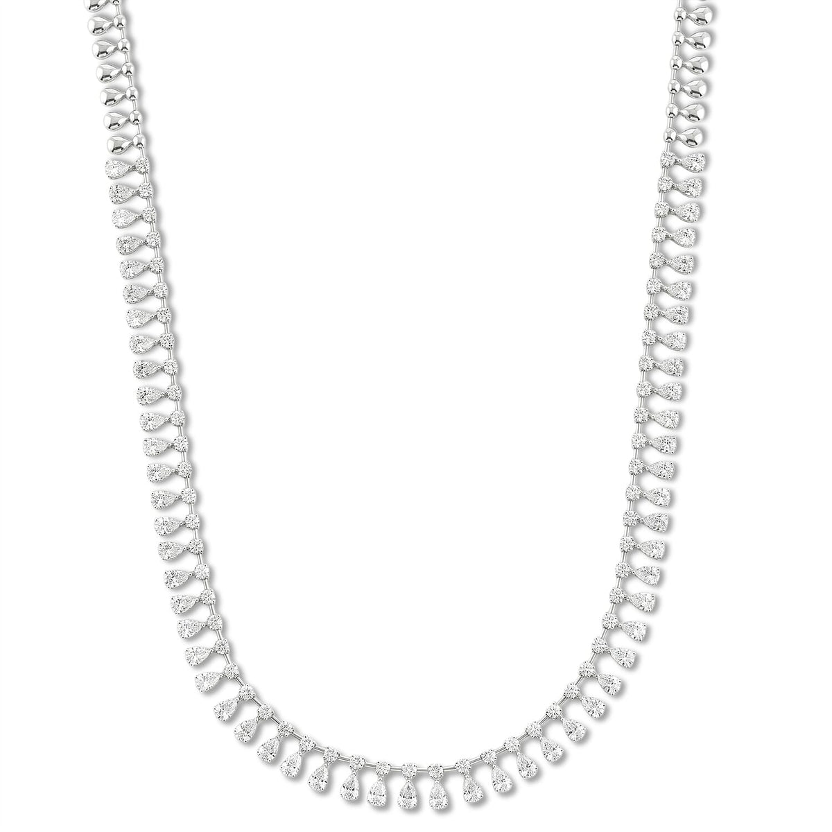 Ankur Treasure Chest Luxuriant Lab Grown Diamond (SI) Necklace (18 Inches) in Sterling Silver 7.90 ctw