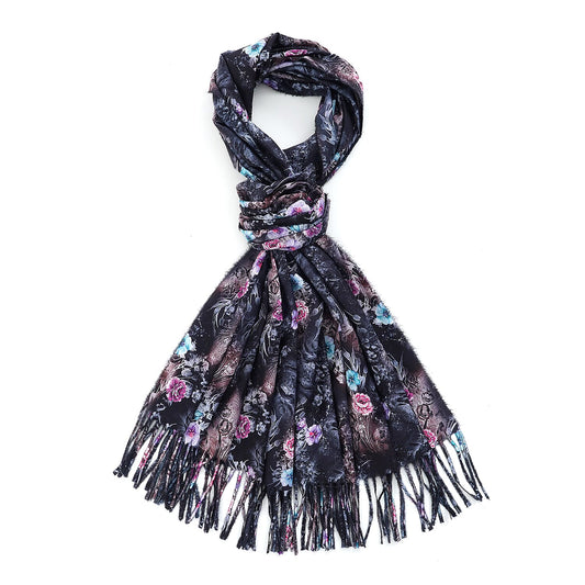 La Marey Pink Both Side Print Scarf